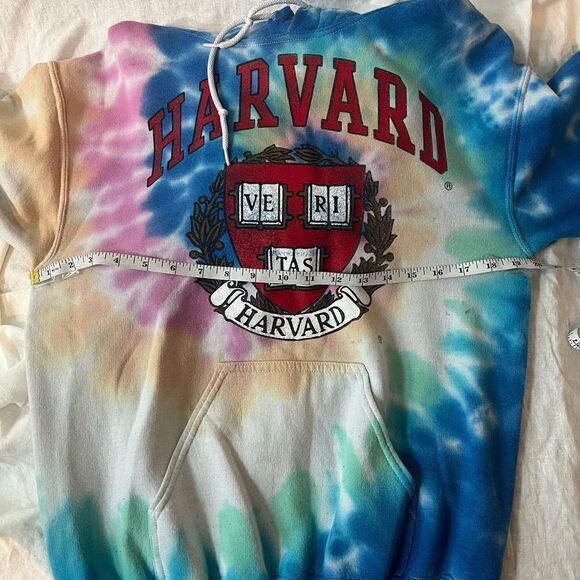 Harvard Hoodie Sweater Drawstring Tie Dye Pullover Women's Jacket Size Extra Sma - Picture 6 of 7